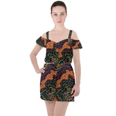 Goghwave Ruffle Cut Out Chiffon Playsuit by LW41021