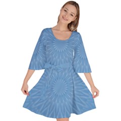 Blue Joy Velour Kimono Dress by LW41021
