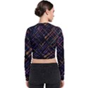 Criss-cross Pattern (multi-colored) Long Sleeve Zip Up Bomber Jacket View2