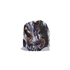 Fluid Patterns Drawstring Pouch (xs) by kaleidomarblingart