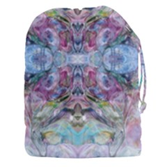 Marbled Pebbles Drawstring Pouch (3xl) by kaleidomarblingart