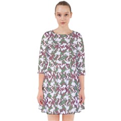 Multicolored Texture Print Pattern Smock Dress by dflcprintsclothing