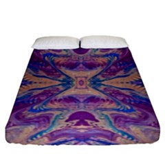 Wings Repeats Fitted Sheet (king Size) by kaleidomarblingart