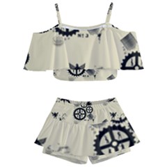 Angels Kids  Off Shoulder Skirt Bikini by PollyParadise