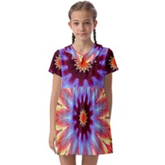 Passion Flower Kids  Asymmetric Collar Dress by LW323