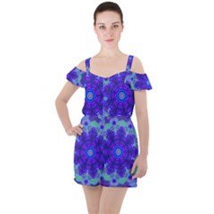 New Day Ruffle Cut Out Chiffon Playsuit by LW323