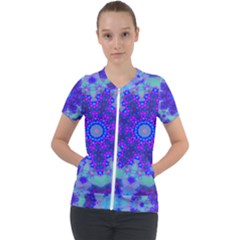 New Day Short Sleeve Zip Up Jacket by LW323