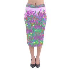 Bay Garden Velvet Midi Pencil Skirt by LW323