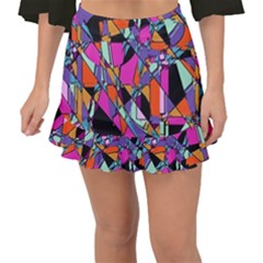 Abstract 2 Fishtail Mini Chiffon Skirt by LW323