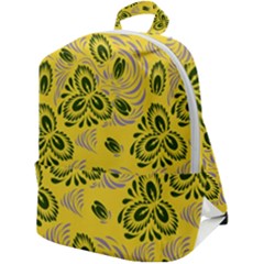 Folk Floral Pattern  Abstract Flowers Surface Design  Seamless Pattern Zip Up Backpack by Eskimos