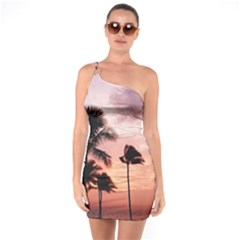 Palm Trees One Soulder Bodycon Dress by LW323