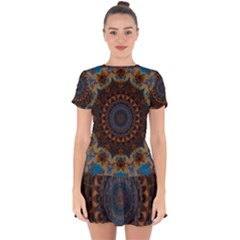 Victory Drop Hem Mini Chiffon Dress by LW323