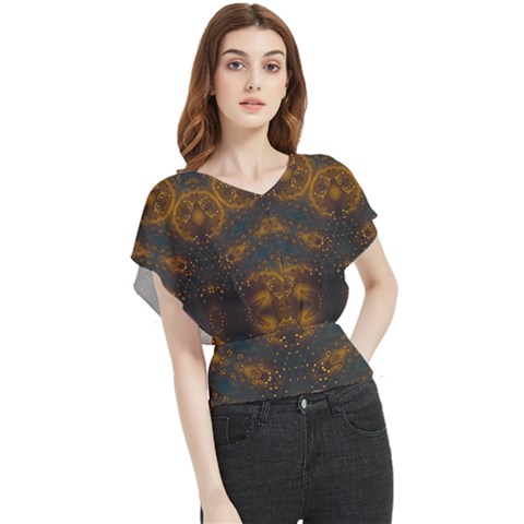 Sweet Dreams Butterfly Chiffon Blouse by LW323