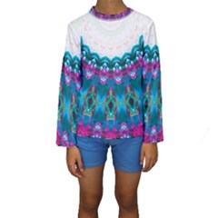 Peacock Kids  Long Sleeve Swimwear by LW323