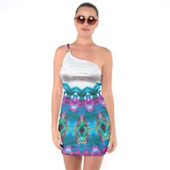 Peacock One Soulder Bodycon Dress by LW323