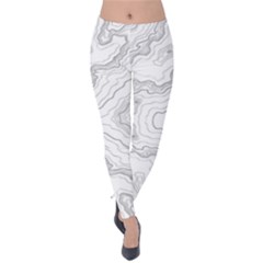 Topography Map Velvet Leggings by goljakoff
