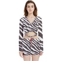 Zebra Velvet Wrap Crop Top and Shorts Set View1
