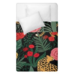Leopardrose Duvet Cover Double Side (single Size) by PollyParadise