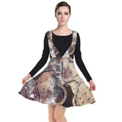Guitar Plunge Pinafore Dress by LW323