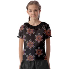 Metatron Cube Kids  Frill Chiffon Blouse by gloriasanchez