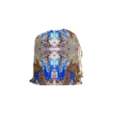 Abstract Acrylic Pouring Art Drawstring Pouch (small) by kaleidomarblingart