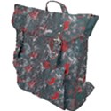 Multicolored Surface Texture Print Buckle Up Backpack View1