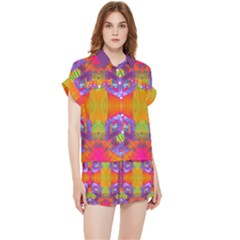 Glitch Futuristic Punk  Chiffon Lounge Set by gloriasanchez