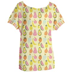 Tropical Fruits Pattern  Women s Oversized Tee by gloriasanchez