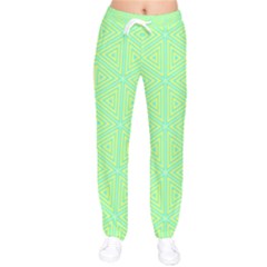 Lemon Lime Women Velvet Drawstring Pants by LadyJ