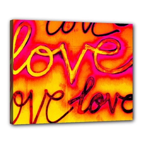  Graffiti Love Canvas 20  X 16  (stretched) by essentialimage365