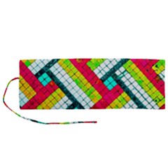 Pop Art Mosaic Roll Up Canvas Pencil Holder (m) by essentialimage365