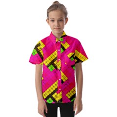 Pop Art Mosaic Kids  Short Sleeve Shirt by essentialimage365