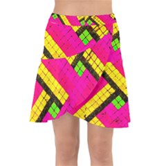 Pop Art Mosaic Wrap Front Skirt by essentialimage365