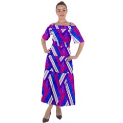 Pop Art Mosaic Shoulder Straps Boho Maxi Dress  by essentialimage365