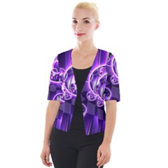 Fractal Illusion Cropped Button Cardigan by Sparkle