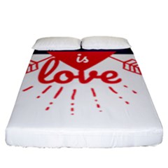 All You Need Is Love Fitted Sheet (king Size) by DinzDas