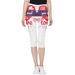 All You Need Is Love Inside Out Lightweight Velour Capri Leggings  by DinzDas