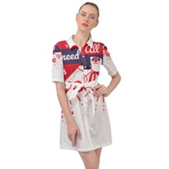 All You Need Is Love Belted Shirt Dress by DinzDas
