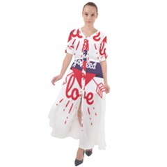 All You Need Is Love Waist Tie Boho Maxi Dress by DinzDas