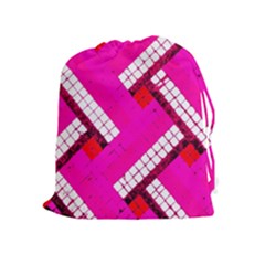 Pop Art Mosaic Drawstring Pouch (xl) by essentialimage365