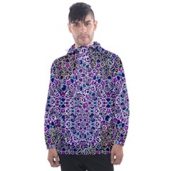 Digital Painting Drawing Of Flower Power Men s Front Pocket Pullover Windbreaker by pepitasart