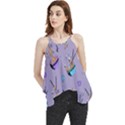 Japanese Ramen Sushi Noodles Rice Bowl Food Pattern Flowy Camisole Tank Top View1