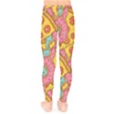 Fast Food Pizza And Donut Pattern Kids  Leggings View2
