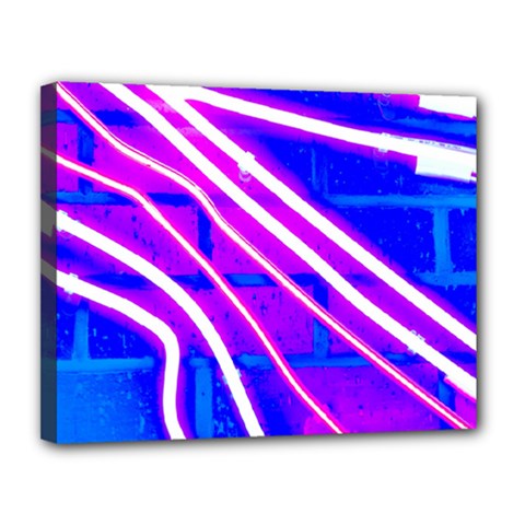 Pop Art Neon Wall Canvas 14  X 11  (stretched) by essentialimage365