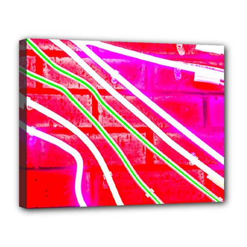 Pop Art Neon Wall Canvas 14  X 11  (stretched) by essentialimage365