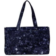 Geometric Dark Blue Abstract Print Pattern Canvas Work Bag by dflcprintsclothing