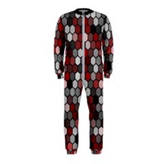 Hexagonal Blocks Pattern, Mixed Colors Onepiece Jumpsuit (kids) by Casemiro