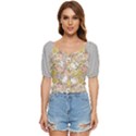 Flower Button up blouse View1