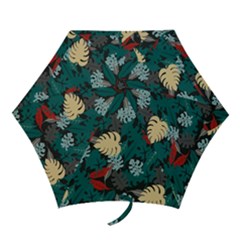 Tropical Autumn Leaves Mini Folding Umbrellas by tmsartbazaar
