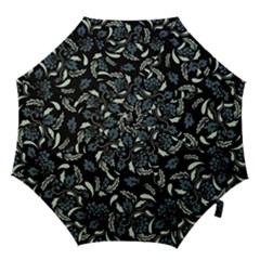 Folk Flowers Art Pattern Hook Handle Umbrellas (small) by Eskimos